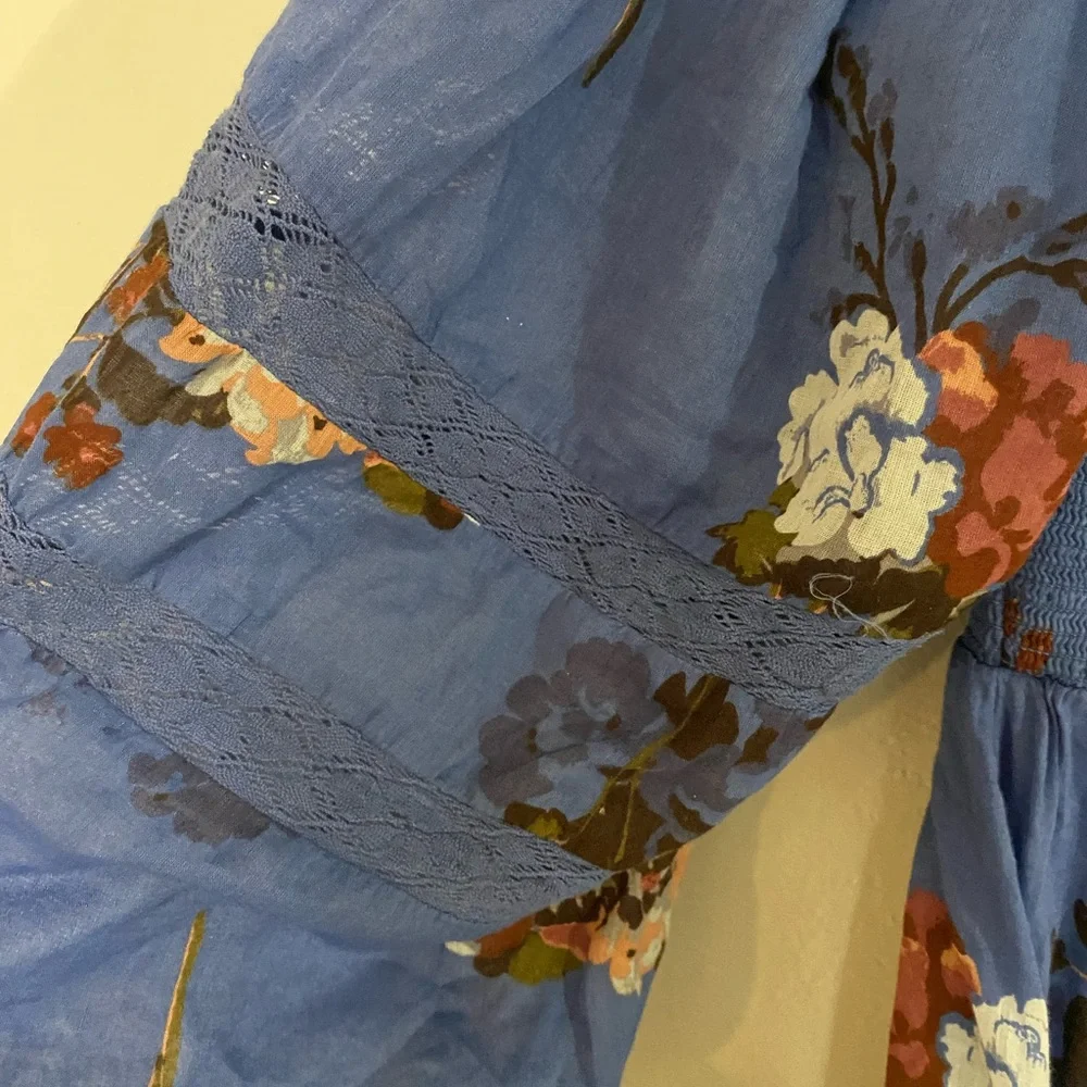 FREE PEOPLE Morning Glory Maxi Dress / Dutch Blue Combo - Picture 6 of 8